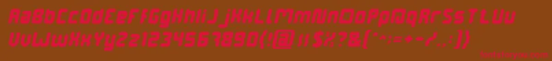 DigitalGothicItalic Font – Red Fonts on Brown Background