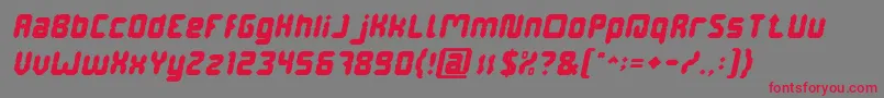 DigitalGothicItalic Font – Red Fonts on Gray Background