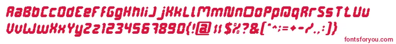 フォントDigitalGothicItalic – 白い背景に赤い文字