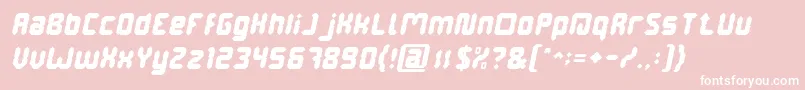 DigitalGothicItalic Font – White Fonts on Pink Background