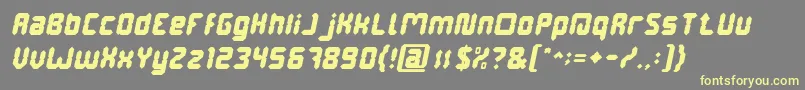 DigitalGothicItalic Font – Yellow Fonts on Gray Background