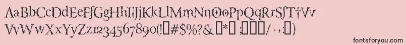 LuciferysPensionRomanHmtTt Font – Black Fonts on Pink Background