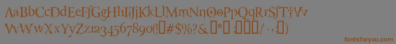 LuciferysPensionRomanHmtTt Font – Brown Fonts on Gray Background