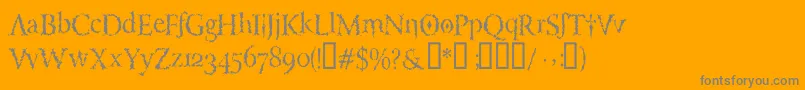 LuciferysPensionRomanHmtTt Font – Gray Fonts on Orange Background