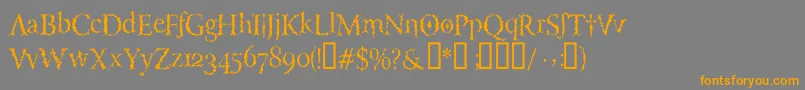 LuciferysPensionRomanHmtTt Font – Orange Fonts on Gray Background