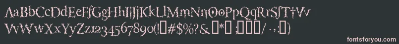 fuente LuciferysPensionRomanHmtTt – Fuentes Rosadas Sobre Fondo Negro