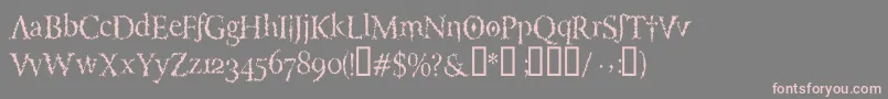 LuciferysPensionRomanHmtTt Font – Pink Fonts on Gray Background