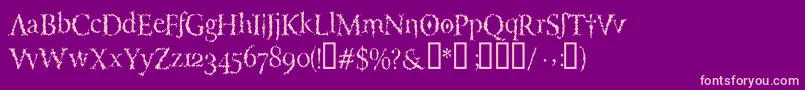 LuciferysPensionRomanHmtTt Font – Pink Fonts on Purple Background