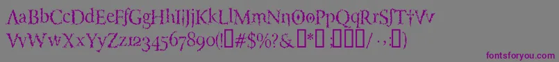LuciferysPensionRomanHmtTt Font – Purple Fonts on Gray Background