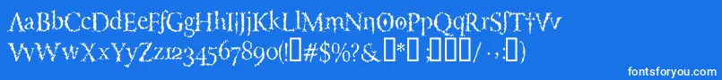 LuciferysPensionRomanHmtTt Font – White Fonts on Blue Background