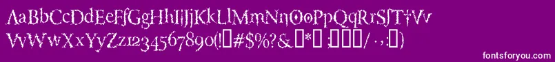 LuciferysPensionRomanHmtTt Font – White Fonts on Purple Background