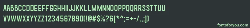 Шрифт GoldanaBaseFreePersonalUse – зелёные шрифты на чёрном фоне