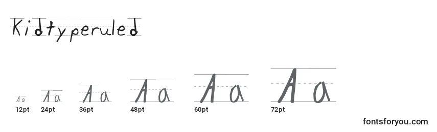 Kidtyperuled Font Sizes