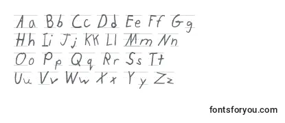 Überblick über die Schriftart Kidtyperuled