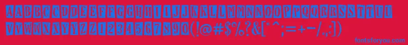 HorseshoesAndLemonade Font – Blue Fonts on Red Background