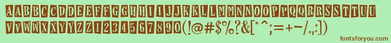 HorseshoesAndLemonade Font – Brown Fonts on Green Background