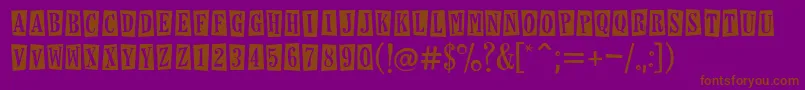 HorseshoesAndLemonade Font – Brown Fonts on Purple Background