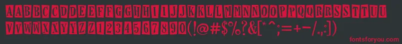 HorseshoesAndLemonade Font – Red Fonts on Black Background