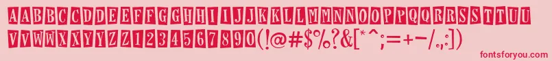 HorseshoesAndLemonade Font – Red Fonts on Pink Background