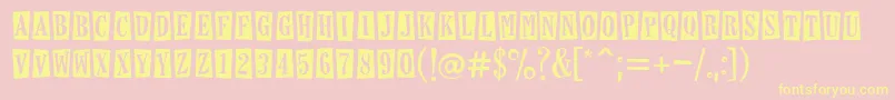 HorseshoesAndLemonade Font – Yellow Fonts on Pink Background