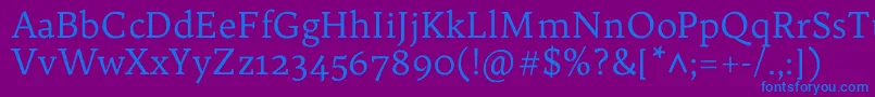 TrykkerRegular Font – Blue Fonts on Purple Background