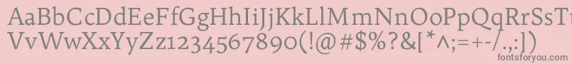 TrykkerRegular Font – Gray Fonts on Pink Background