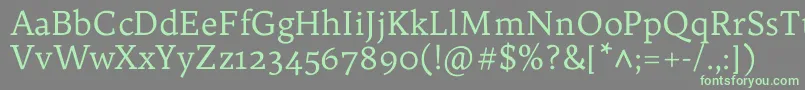 TrykkerRegular Font – Green Fonts on Gray Background