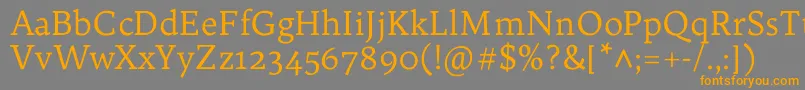 TrykkerRegular Font – Orange Fonts on Gray Background