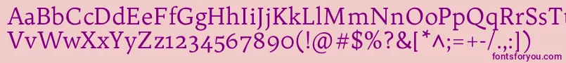 TrykkerRegular Font – Purple Fonts on Pink Background