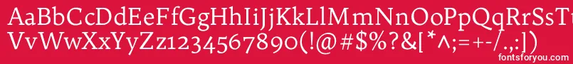 TrykkerRegular Font – White Fonts on Red Background