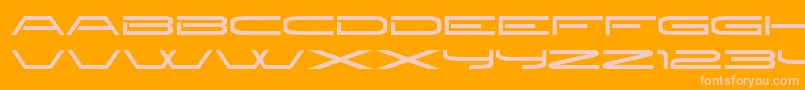 New ffy Font – Pink Fonts on Orange Background