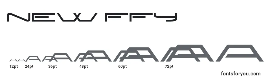 Размеры шрифта New ffy