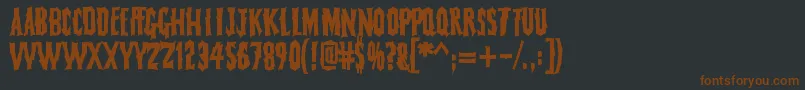 Fearlessvampirekiller Font – Brown Fonts on Black Background