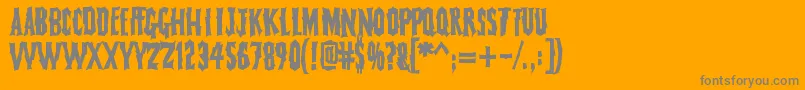 Fearlessvampirekiller Font – Gray Fonts on Orange Background