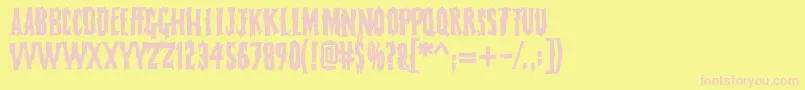 Fearlessvampirekiller Font – Pink Fonts on Yellow Background