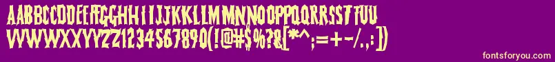 Fearlessvampirekiller Font – Yellow Fonts on Purple Background