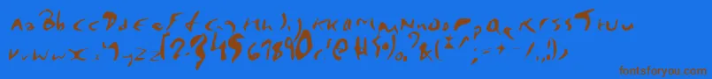EnyaPlain Font – Brown Fonts on Blue Background