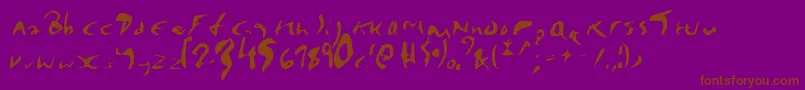 EnyaPlain-fontti – ruskeat fontit violetilla taustalla