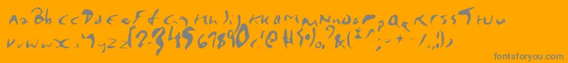 EnyaPlain-Schriftart – Graue Schriften auf orangefarbenem Hintergrund