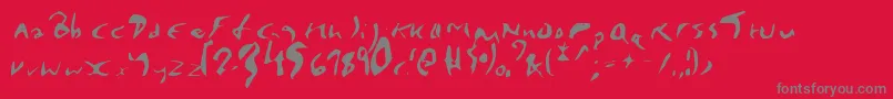 フォントEnyaPlain – 赤い背景に灰色の文字