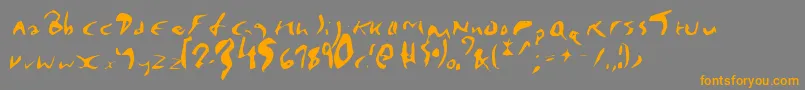 EnyaPlain-Schriftart – Orangefarbene Schriften auf grauem Hintergrund