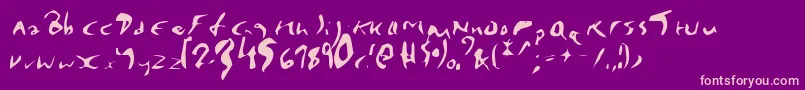 EnyaPlain Font – Pink Fonts on Purple Background