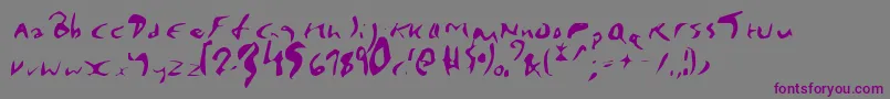 EnyaPlain Font – Purple Fonts on Gray Background