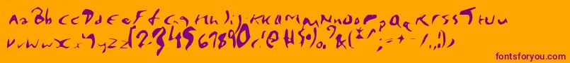 More about EnyaPlain Font EnyaPlain Font – Purple Fonts on Orange Background