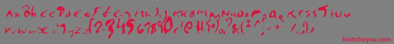 EnyaPlain Font – Red Fonts on Gray Background