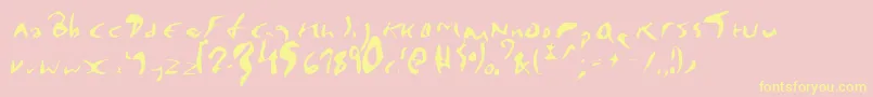 EnyaPlain Font – Yellow Fonts on Pink Background