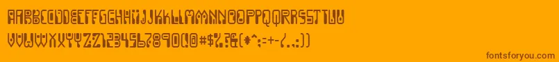 Dignity Font – Brown Fonts on Orange Background