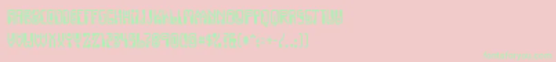 Dignity Font – Green Fonts on Pink Background