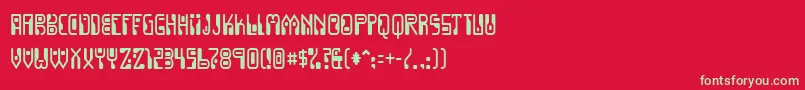 Шрифт Dignity – зелёные шрифты на красном фоне