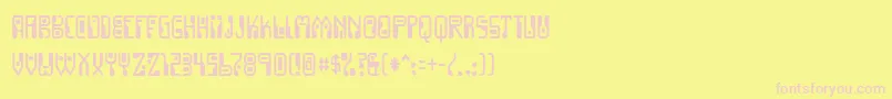 フォントDignity – ピンクのフォント、黄色の背景